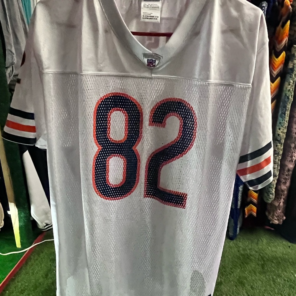 White Football Jersey with Number 82